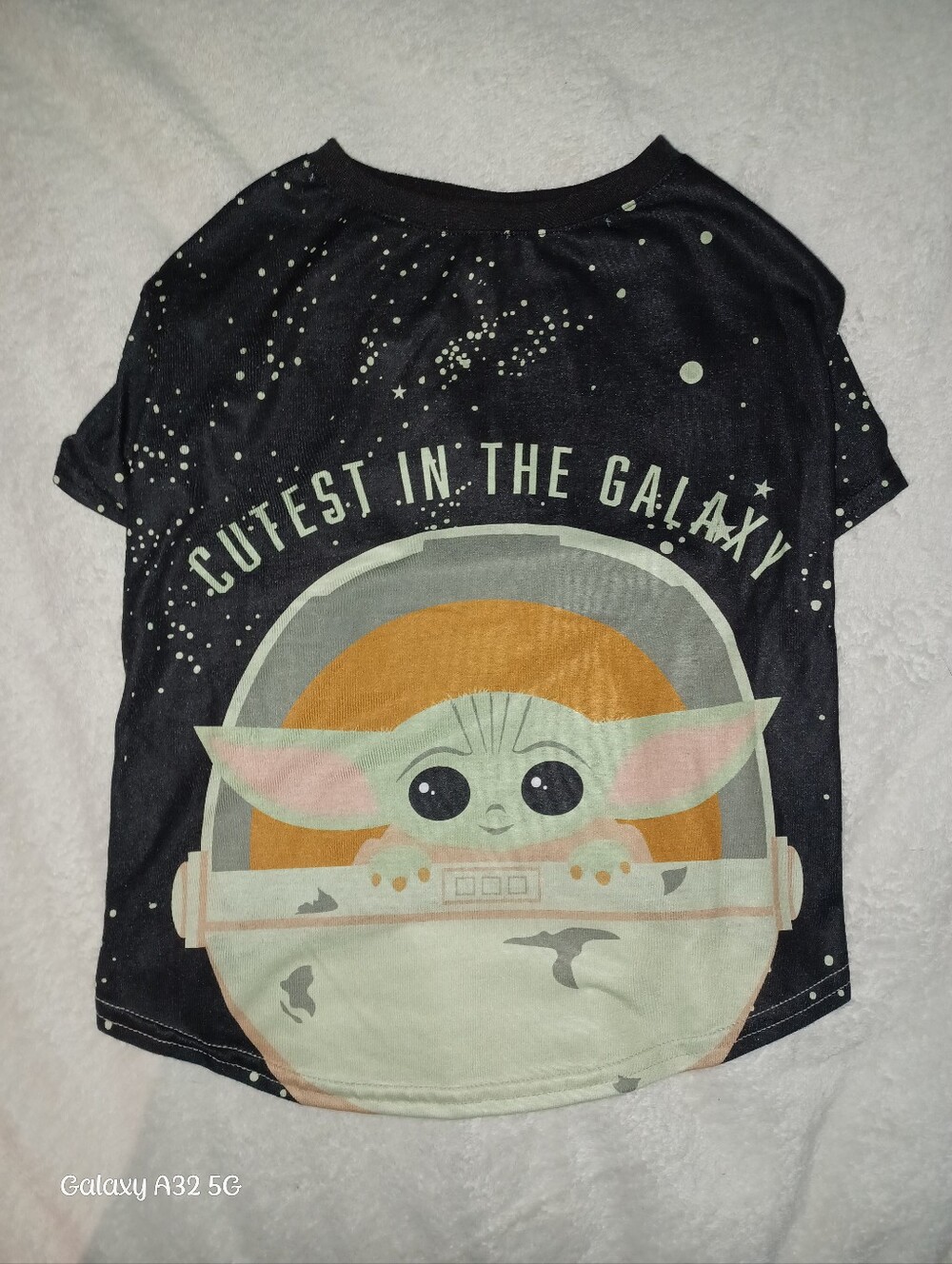 Star Wars Black Dog Tee with Baby Yoda Graphic